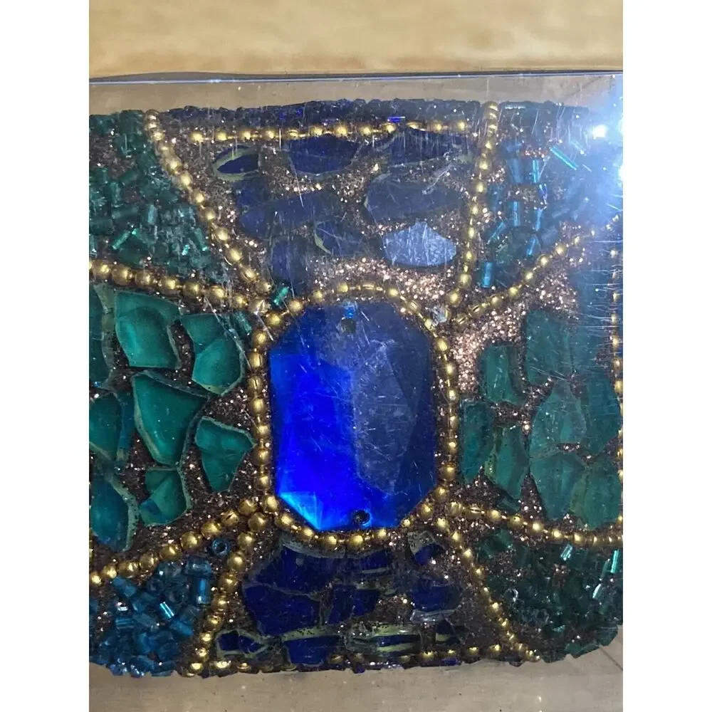 PIER‎ 1 3 Mini Boxes Trinket Boxes Jeweled - 2 3/4” x2 1/2